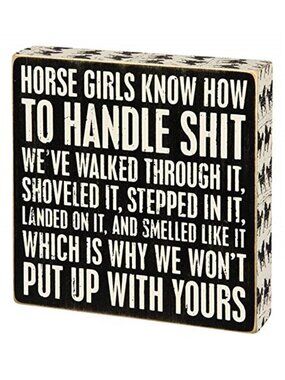 Box Sign, Horse Girls (31184)